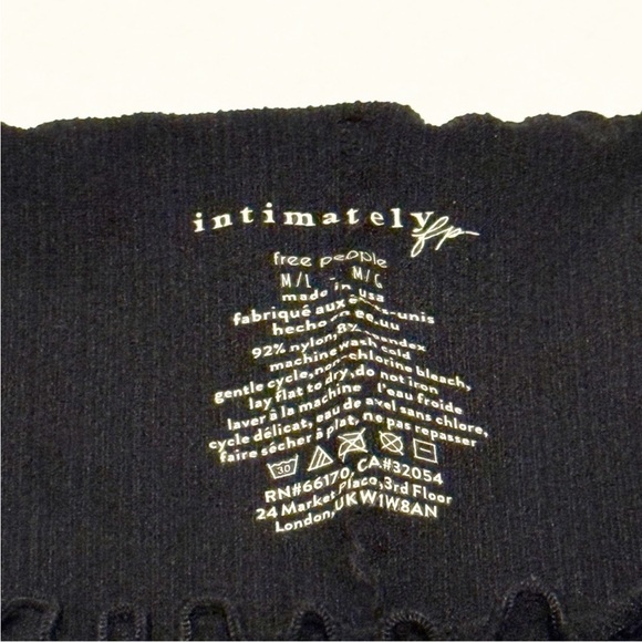 Free People Intimately Better This Way Black Scalloped Tank - Picture 4 of 5